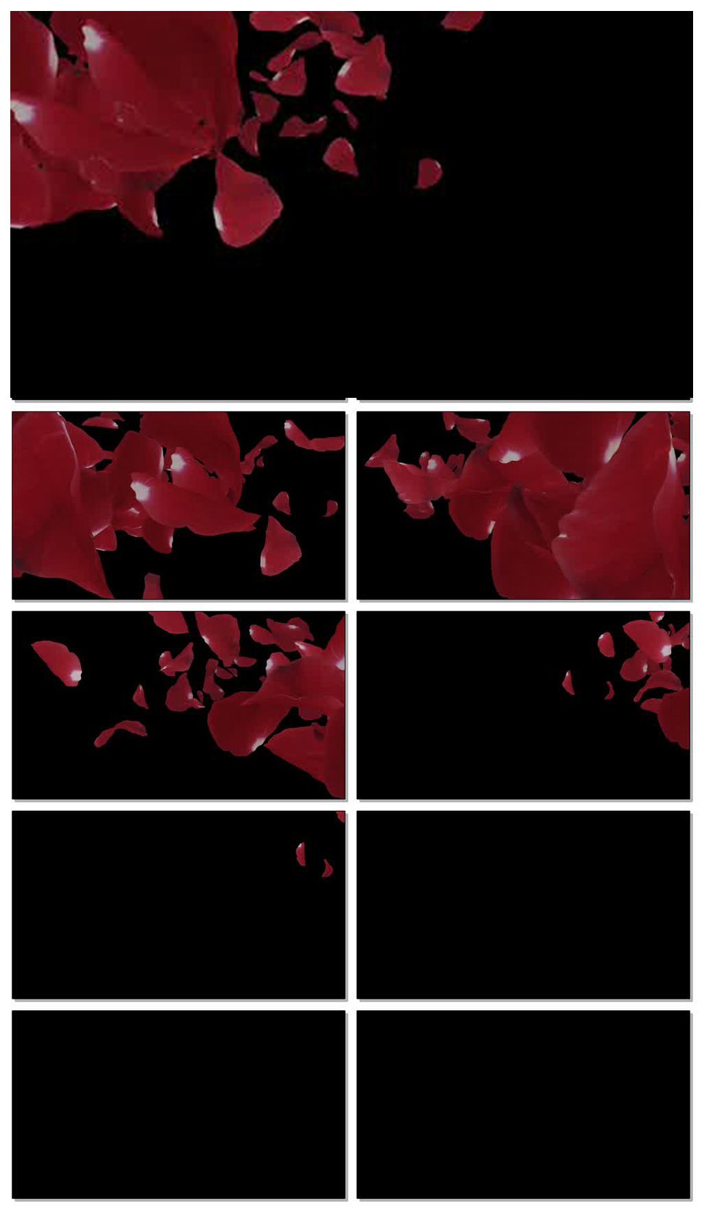 飘散旋转玫瑰花视频舞台背景led视频素材下载-编号18618602-影视特效