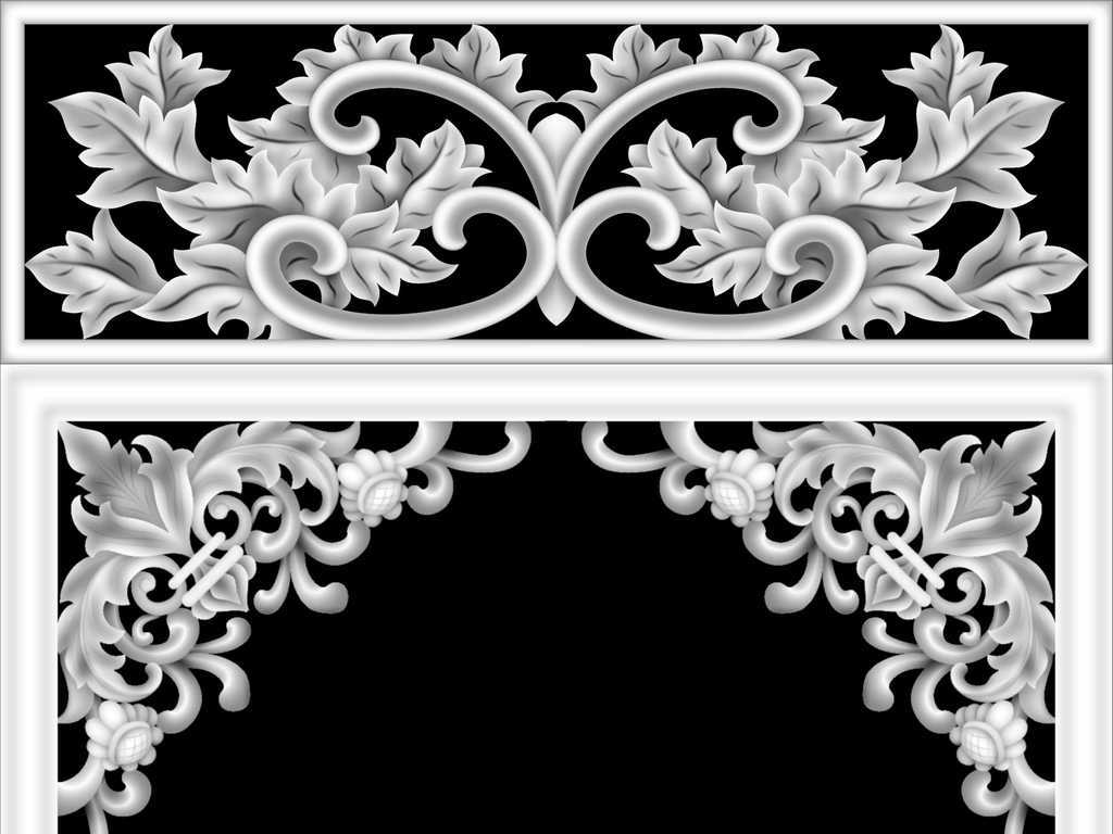 围板抽屉牙板洋花横板角花精雕jdp雕刻