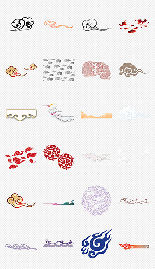 古风祥云png免抠素材下载-编号18632028-祥云彩带-我图网