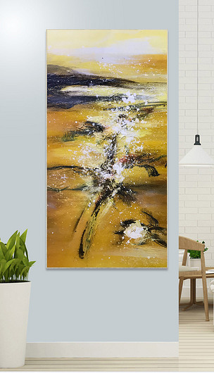 纯手绘意象风景油画玄关客厅画下载-编号18640872-抽象装饰画-我图网