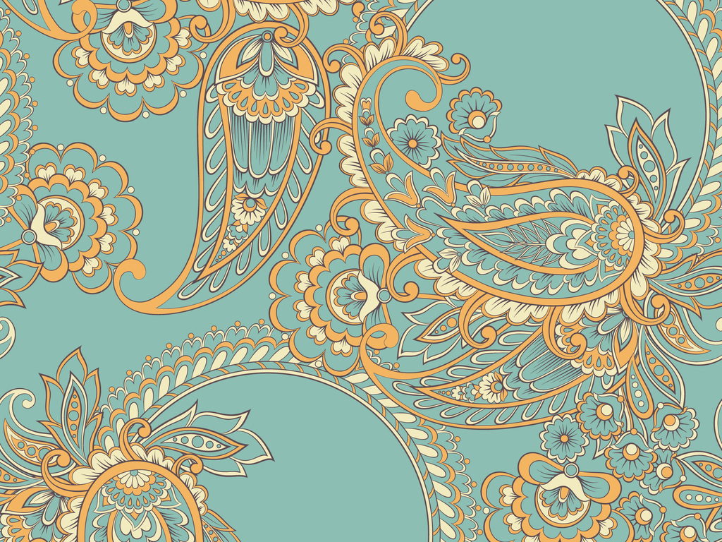 欧式花纹复古家纺无缝印花