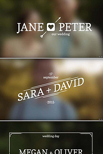 婚礼浪漫庆典爱情相册文字标题介绍AE模板素