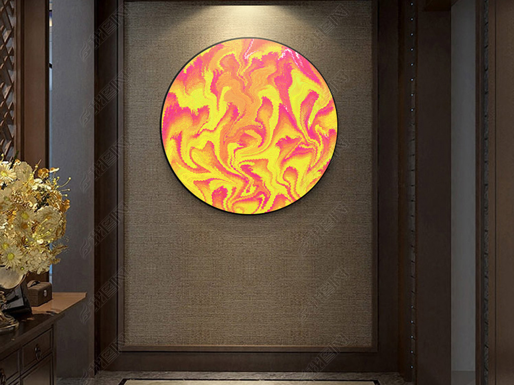 火凤凰浴火重生抽象油画酒店装饰画凤凰涅盘