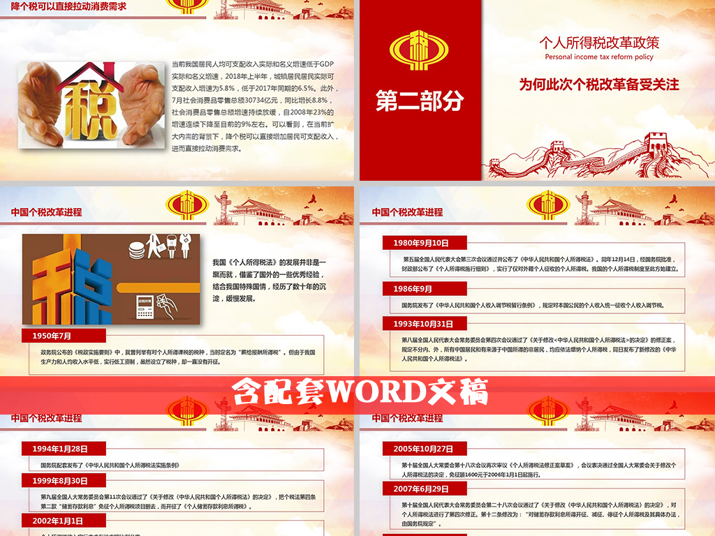 新个人所得税改革政策解读税法PPT模板