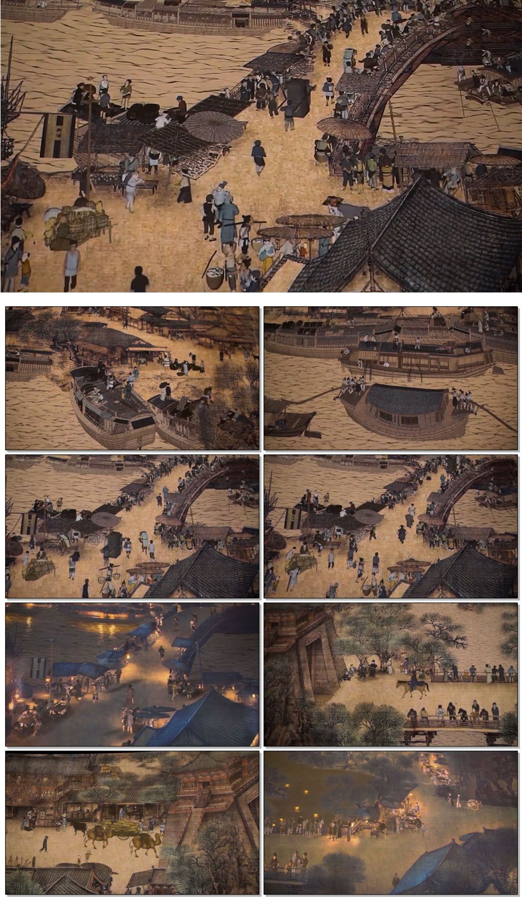 三维古代清明上河图古人生活场景