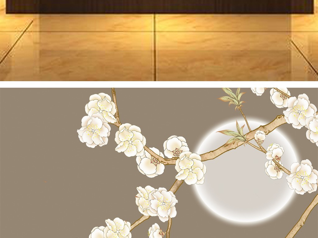 手绘梅花花鸟喜上眉梢玄关装饰画