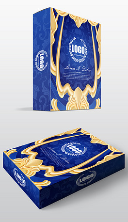 2018年蓝色立体产品包装盒ai矢量文件