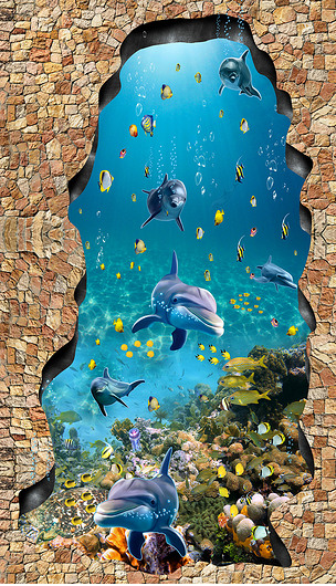 海底世界3d立体地板地画