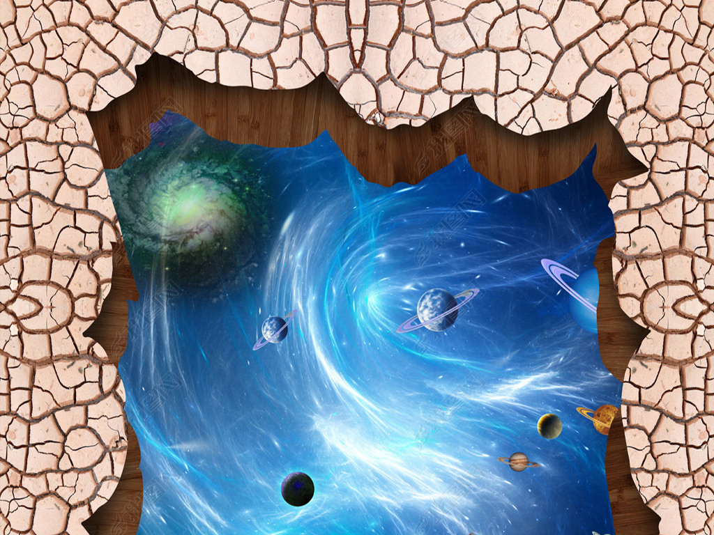 2019版宇宙星空3d立体画地画地毯