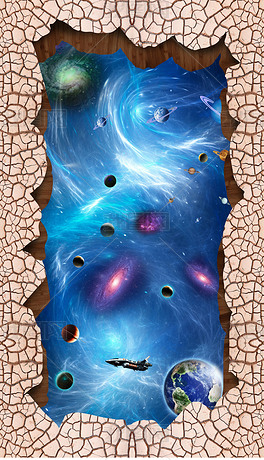 2019版宇宙星空3d立体画地画地毯