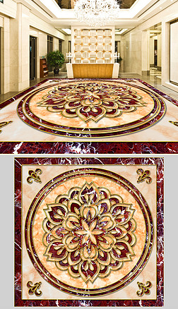 王者风范经典大理石纹地砖瓷砖地拼图案