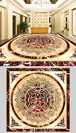 王者风范经典大理石纹地砖瓷砖地拼图案