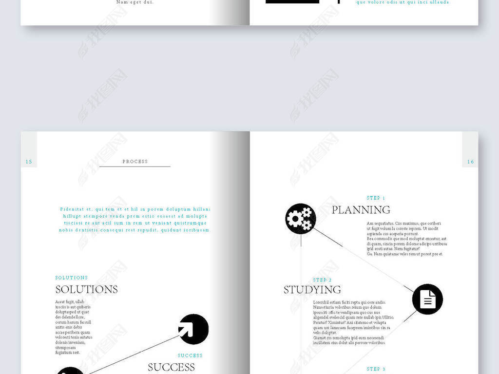 教育培训学校word宣传画册版面设计模板