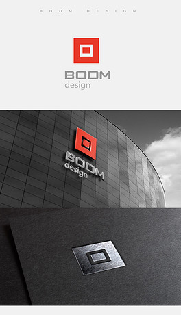 简约方形标志商标商业