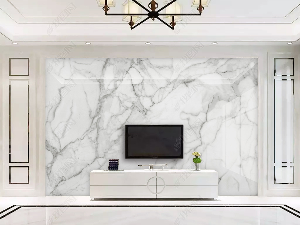 简约爵士白雅士白大理石纹理背景墙