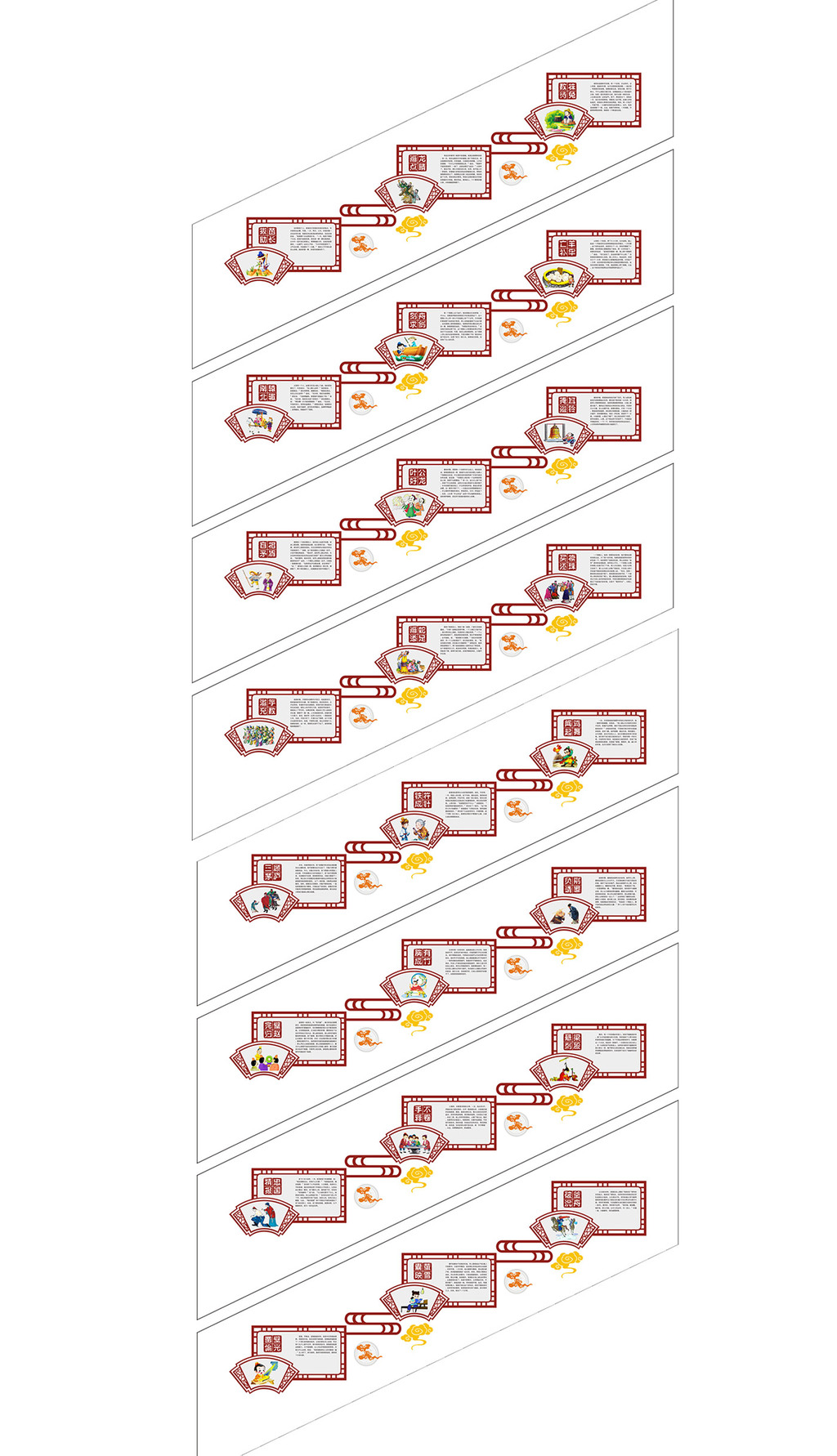 中国文学学校楼梯文化国学经典立体雕刻校园文化