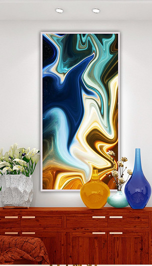 彩色绚丽艺术抽象客厅卧室书房餐厅装饰挂画