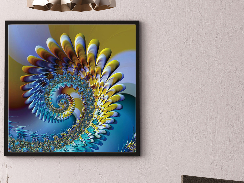 北欧风抽象浮雕花纹装饰图片