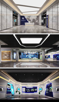 深圳城市规划展览馆室内工装|城市科技规划馆3d模型