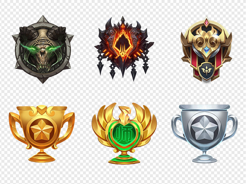 50款游戏排位称号名次PNG素材