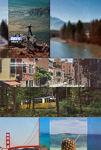 假期旅行宣传视频制作公司时尚照片展示模板素