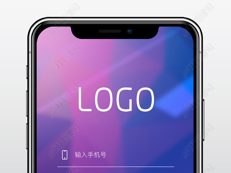 移动端app小程序登录界面PSD模板下载