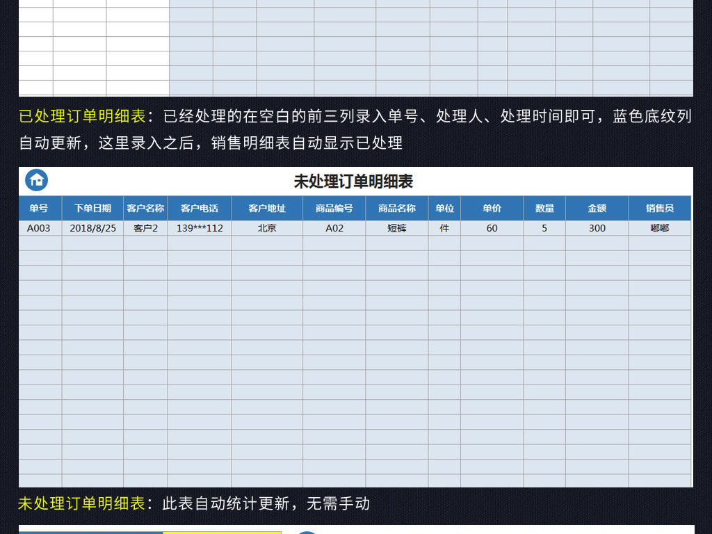 销售订单管理系统员工提成工资表业绩表