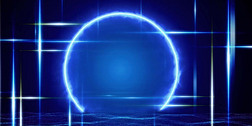 蓝色科技圆环背景视频素材