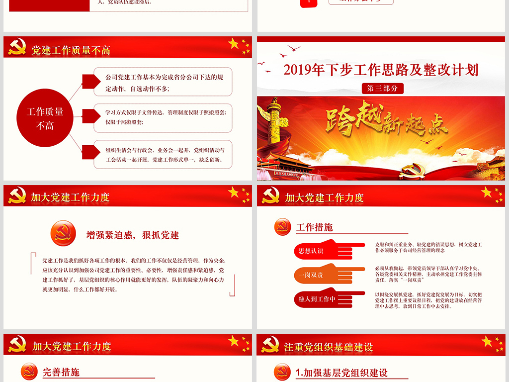 2019基层机关党支部党建工作总结ppt