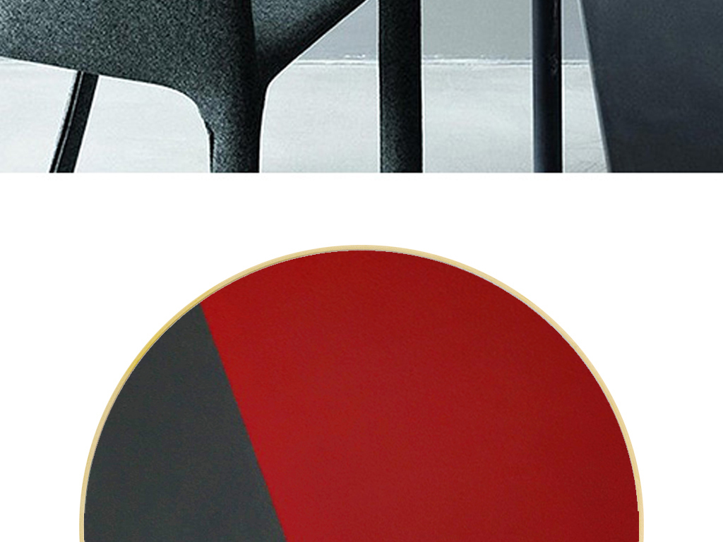 北欧简约手绘抽象简单黑红现代艺术家居装饰画