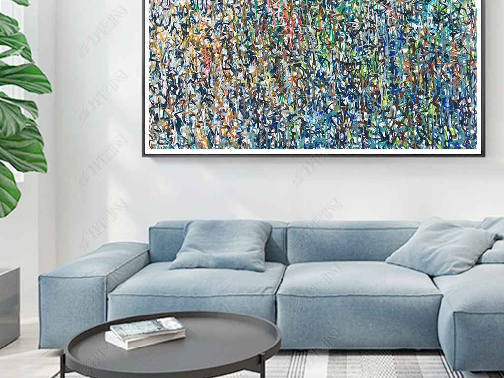 现代简约手绘抽象水彩油彩油画欧式复古艺术装饰画无框画