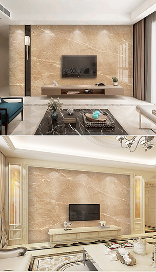 世纪米黄大理石纹背景墙