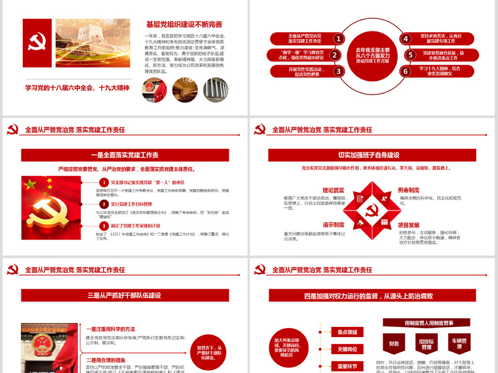 2019基层机关党支部党建工作总结ppt