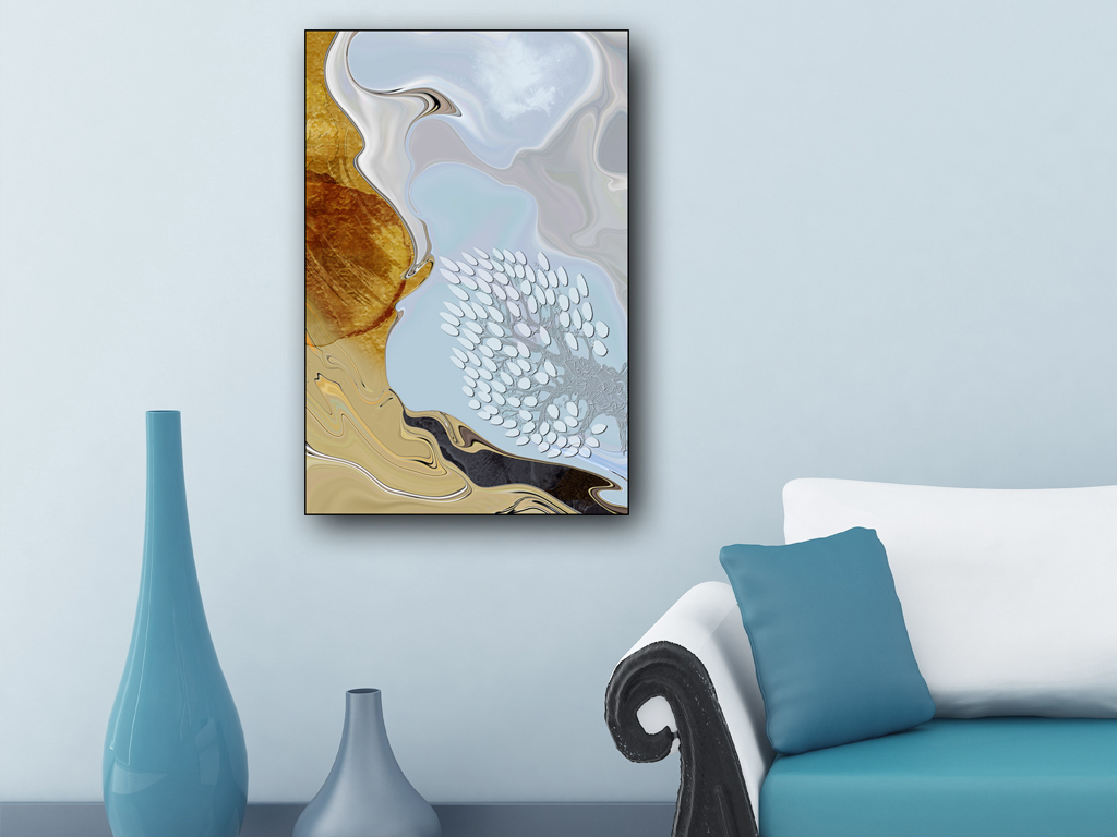 新中式现代轻奢北欧抽象意境客厅装饰画图片设计素材_高清psd模板下载