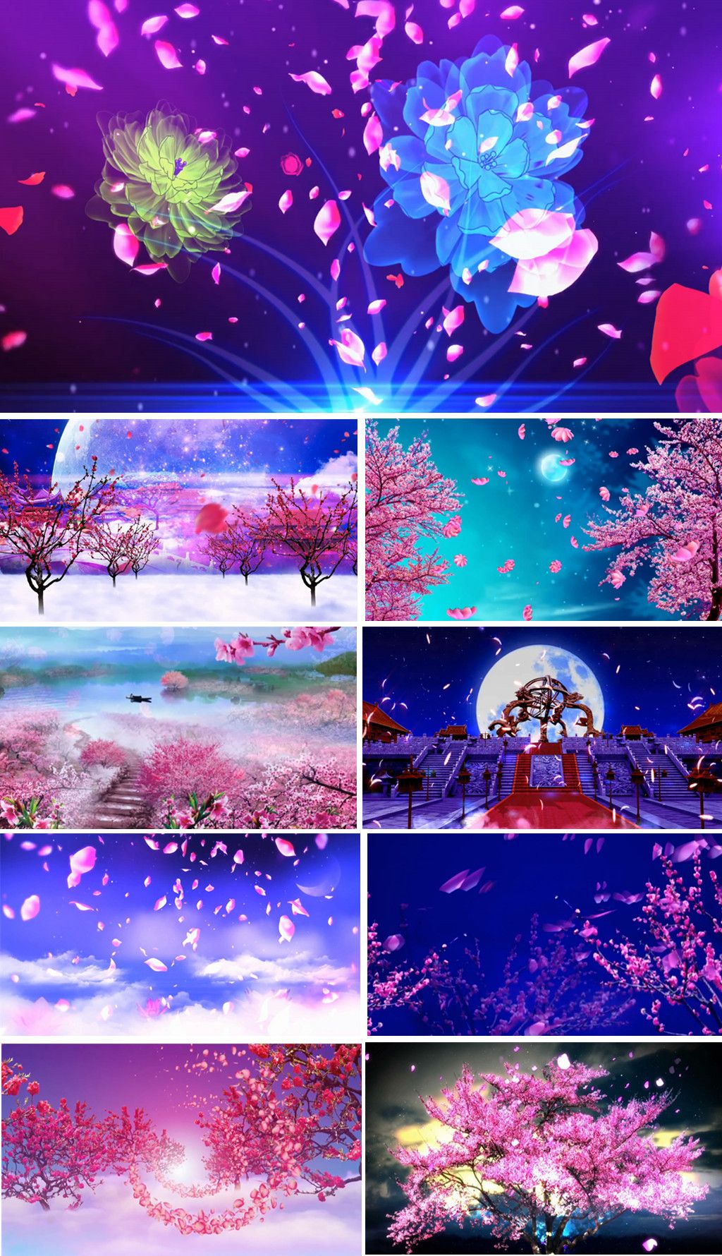 惊鸿舞配乐成品led动态视频年会背景舞蹈背景