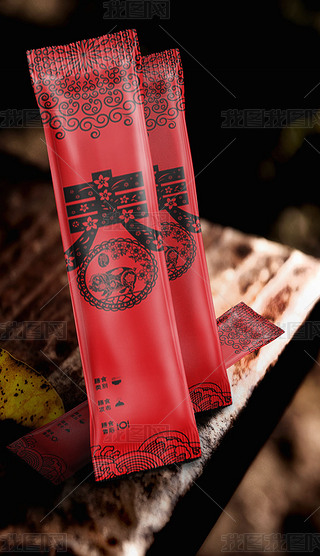 高端一次性筷子环保餐具四件套包装袋展开图