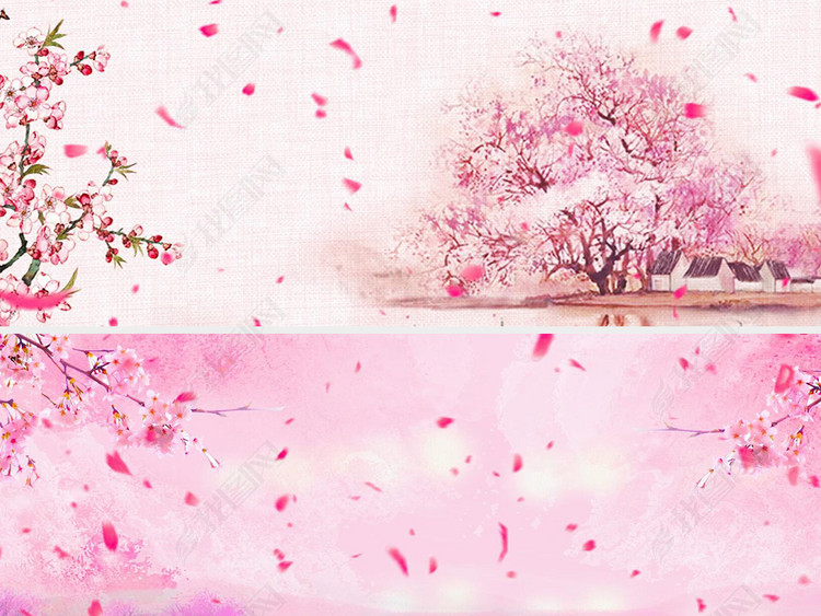 落花花瓣舞蹈中国风十里桃花LED背景视频