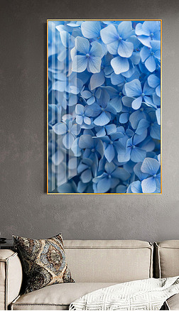 北欧抽象小清新紫色四叶草叶子装饰画