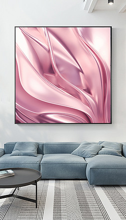 现代艺术简约抽象几何丝绸客厅玄关装饰画