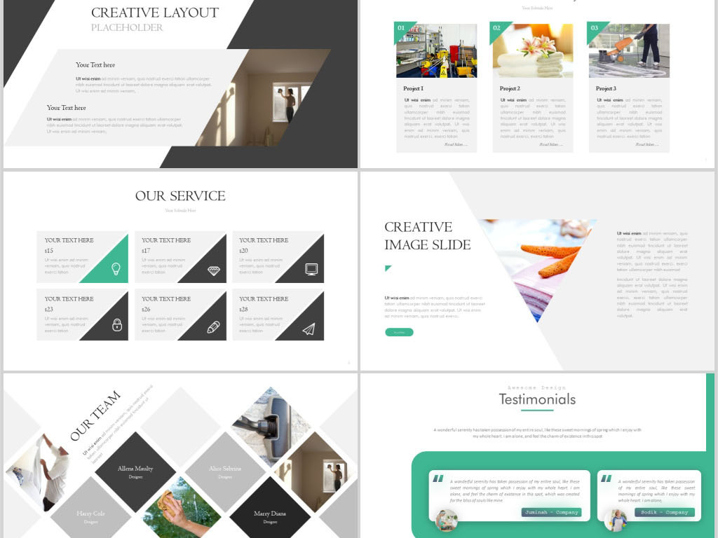 高端家政清洁保洁服务公司宣传PPT模板