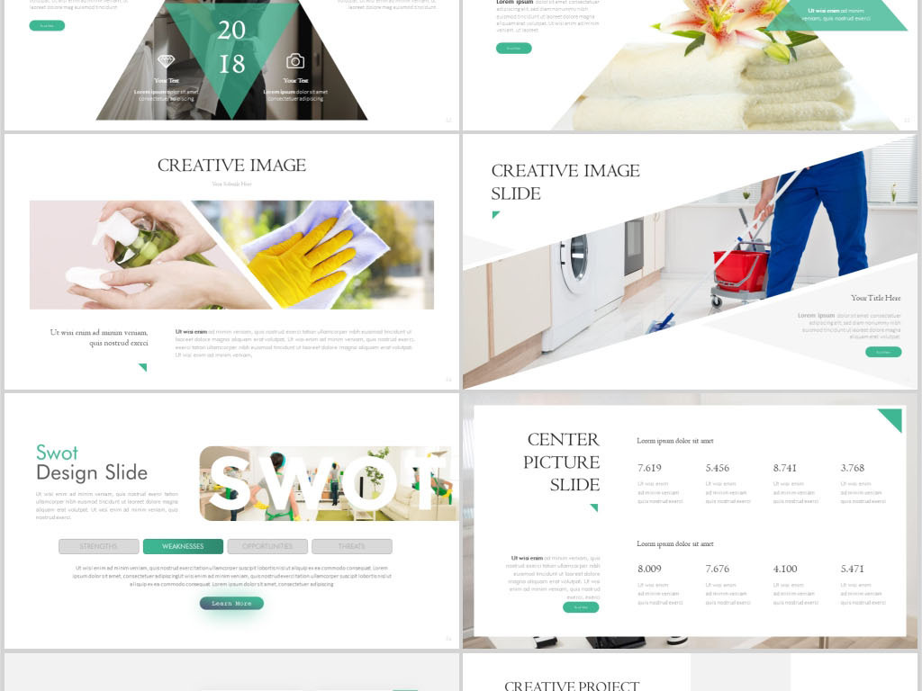 高端家政清洁保洁服务公司宣传PPT模板