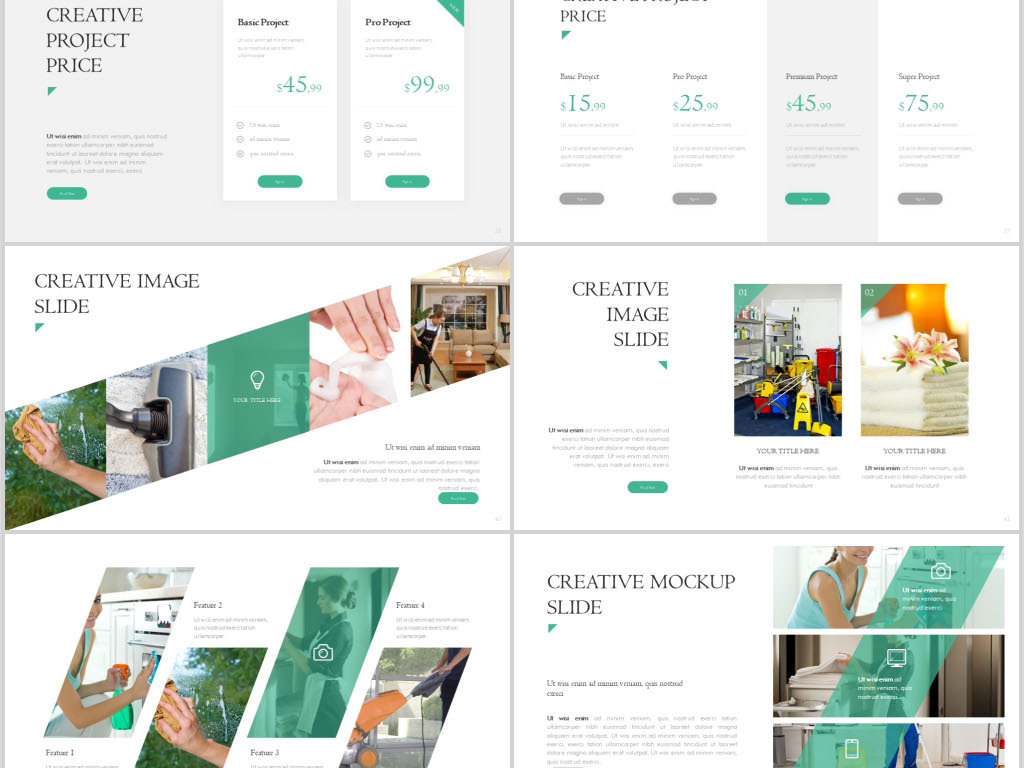 高端家政清洁保洁服务公司宣传PPT模板