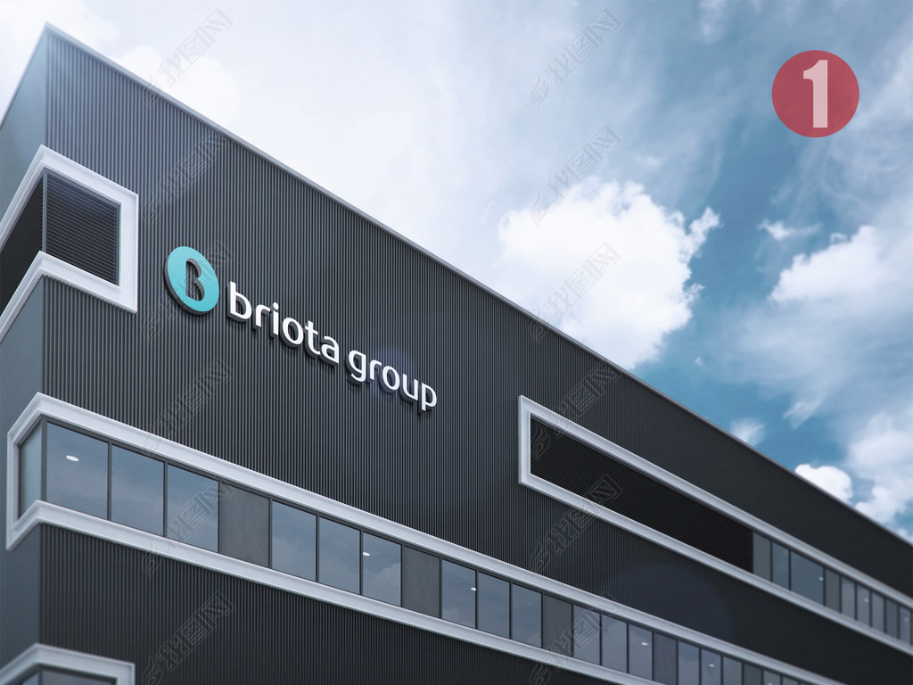 原创高品质的工业厂房楼宇经典立体logo样机