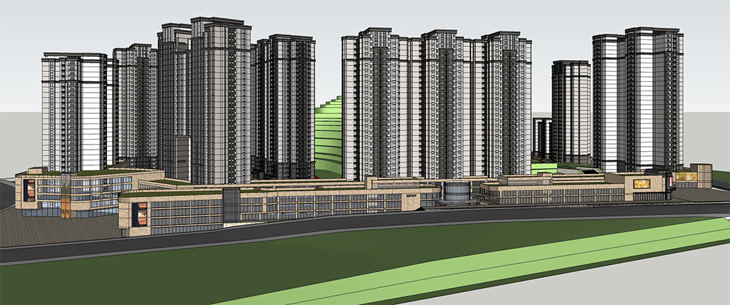 現代風格超高層商業住宅小區建築設計方案