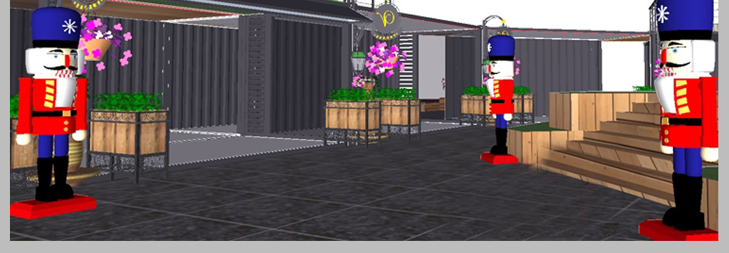 集装箱商业小镇SU模型