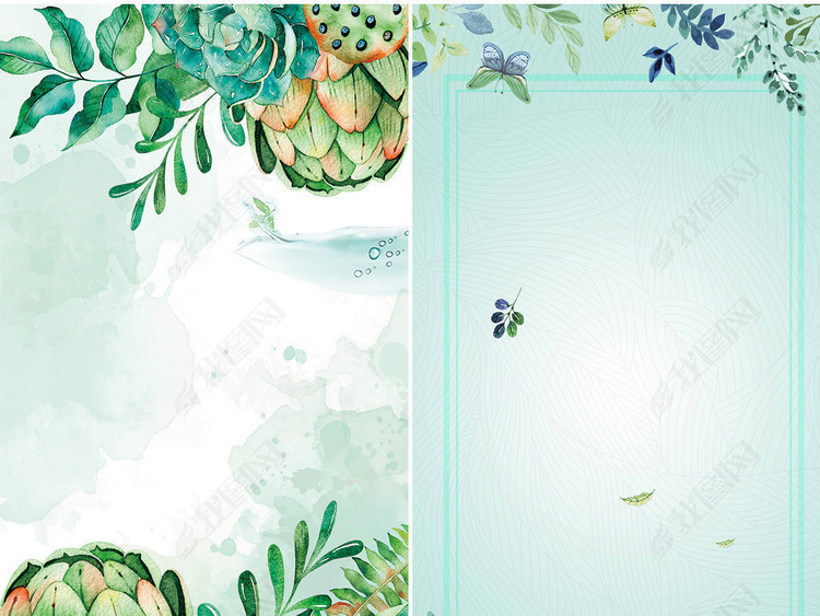 春季新品小清新花朵花卉上新促销海报设计背景图