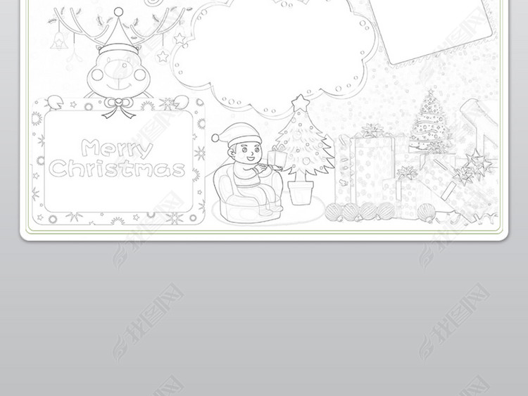 原创庆圣诞迎元旦小报平安夜手抄报新年电子小