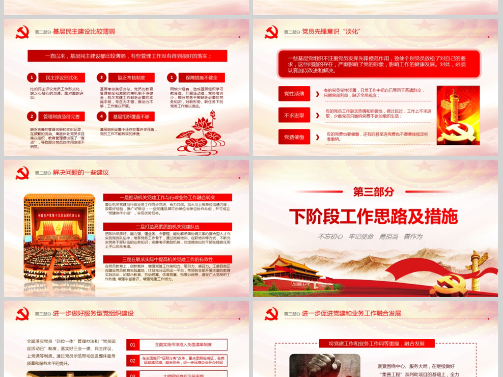 2019基层机关党支部党建工作总结ppt