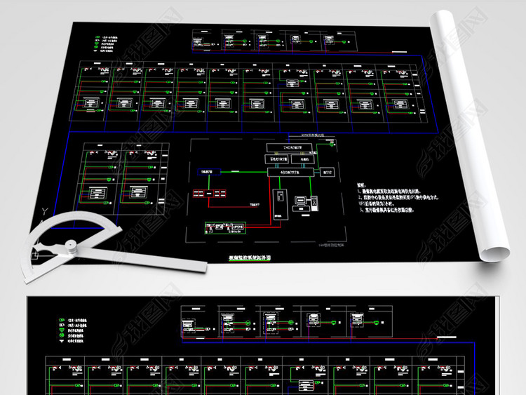 视频监控系统图视频监控拓扑图监控CAD
