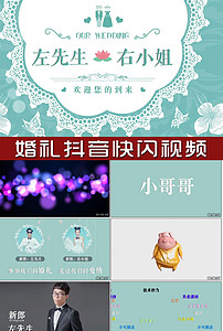 左先生&右小姐的婚礼抖音快闪视频AE模板素